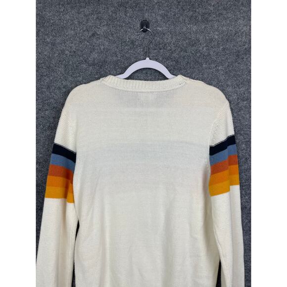 Urban Pipeline Sweater Women's Medium Cream Multi Color Strips Long Sleeve - Picture 6 of 15
